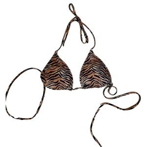 Kendall and Kylie animal print swimsuit top size small